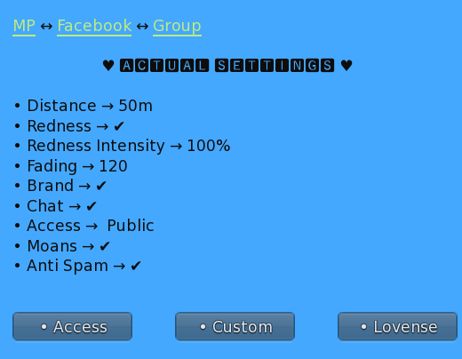 SL Menu Configuration